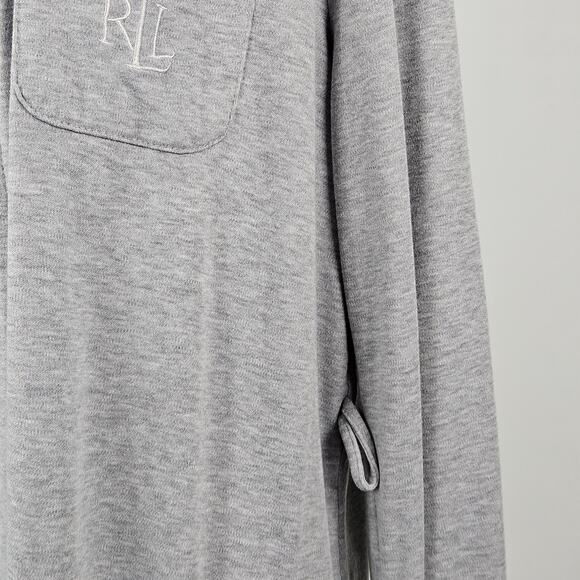 Lauren Ralph Lauren Gray Bath Lounge Robe | Women's Large | MISSING BELT - Picture 10 of 14